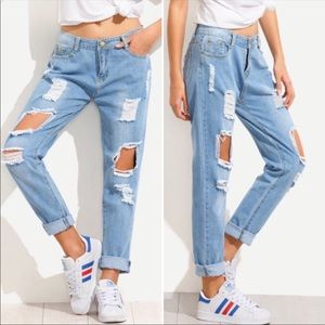 Distressed Mom Jeans